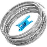 Ultra-Smooth PTFE Tube for 1.75mm filament with Cutter for Extruder,2.5mm IDx4mm OD Length 5M Bowden Tube Compatible with Bambu Lab A1/A1 mini/P1P/P1S/X1C and K1/K1 Max/Ender 3 V3 (Transparent Grey)