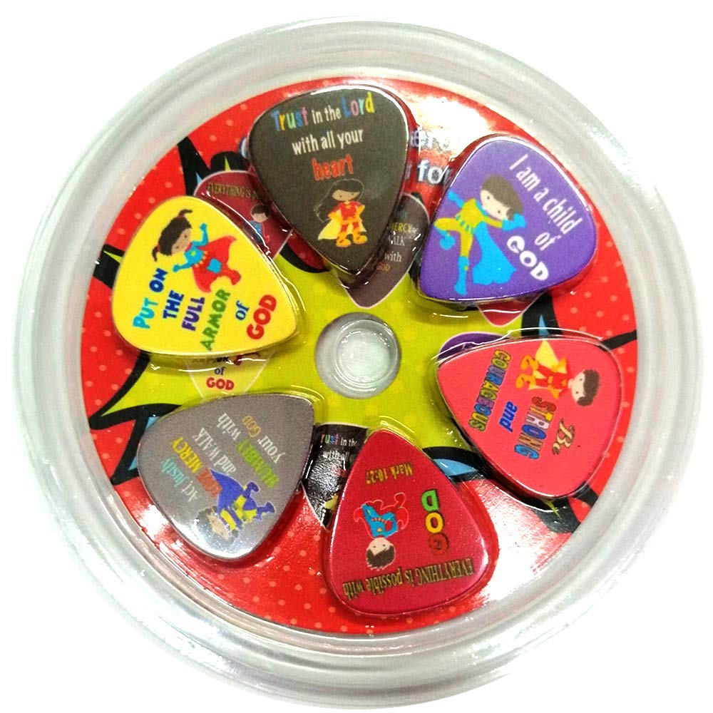 Superhero Guitar Picks for Kids - Great Assortment of Guitar Picks For Young Musicians