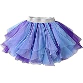 DXTON Girls Skirt Tutu for Toddler Party Multicoloured Tulle Outfits for 3-10 Years