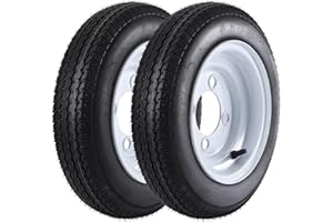 GARVEE 4.80-8 4.80x8 480-8 4.80-8 Trailer Tires with 8 in Rims, 4 Lug on 4 in, Load Range C, 6PR