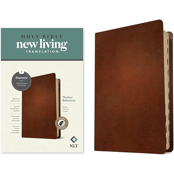 NLT Thinline Reference Bible, Filament Enabled (Genuine Leather
