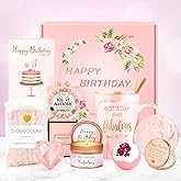 Birthday Gifts for Women Happy Birthday Gift Baskets for Women Unique Not A Day Over Fabulous Mug Gift ideas Pink Gifts Box Set Presents for Her Friends Mom Sister Wife Coworkers Daughter Aunt Mom