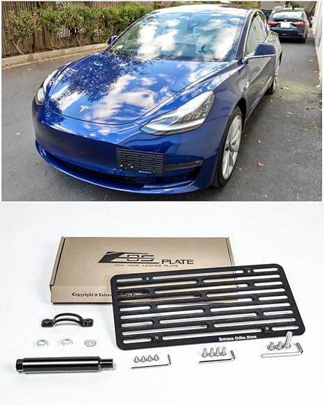 Extreme Online Store For 2016 Present Tesla Model 3 Eos Plate Version 2 Front Bumper Tow Hook License Plate Mount Relocator With Lowering Extension