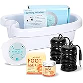 Ionic Foot Bath Detox Machine, Ionic Foot Spa Detox 30 Min at Home with 2 Ion Arrays, Aroma Salt Gift - Easy 1-Button Operati