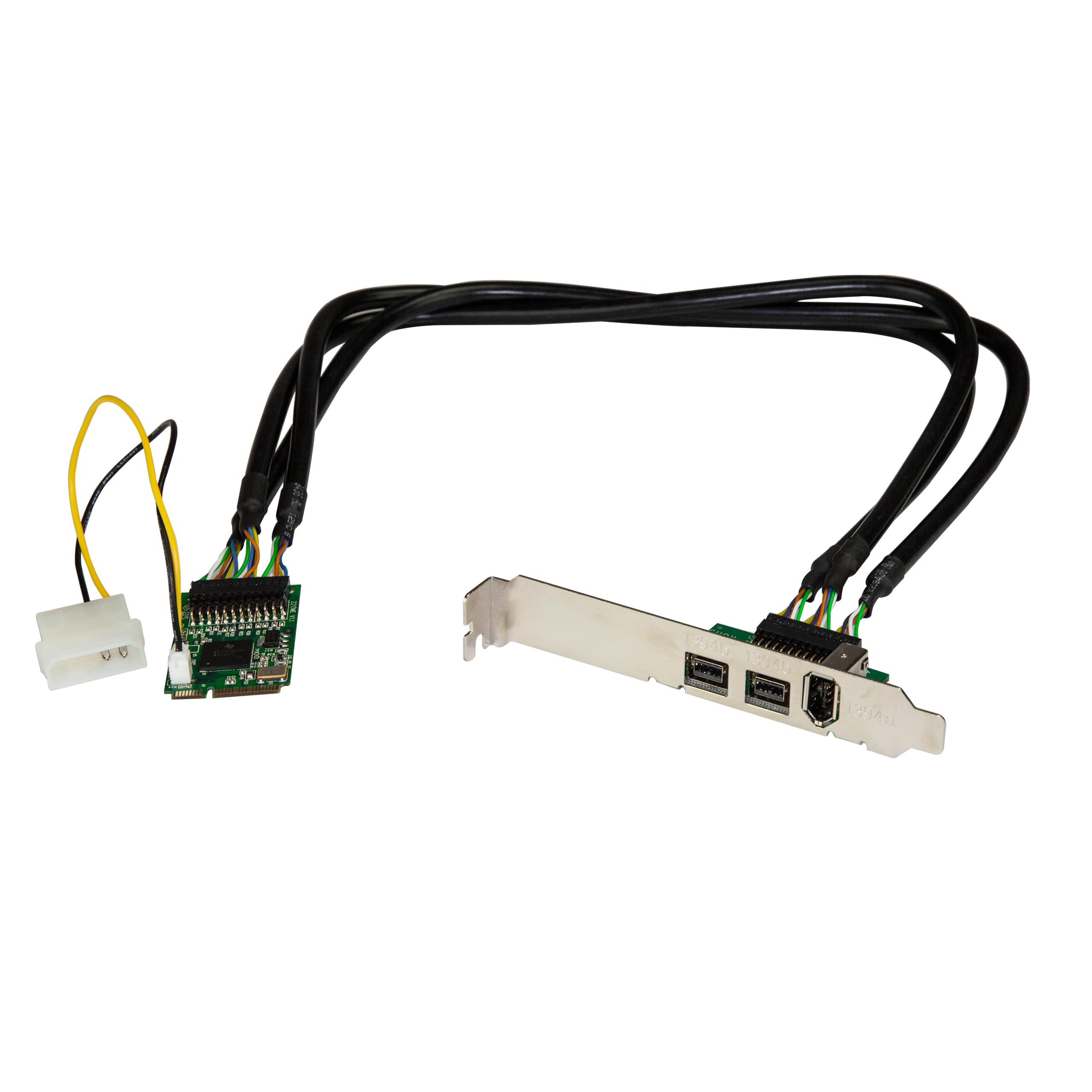 StarTech.com 3 Port 2b 1a 1394 Mini PCI Express FireWire Card Adapter - FireWire adapter - PCIe Mini Card - FireWire 800 - 2 ports + 1 x FireWire (MPEX1394B3)