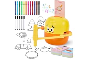 TLANDE Drawing Robot for Kids, Interactive Educational Drawing Machine with Voice Interaction, Montessori Painting Learning Toy with 150 Word Cards, Birthday for Boys Girls 3 4 5 6 7 8