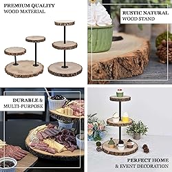 Efavormart 19" Tall | 3 Tier Rustic Cupcake