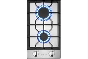12 Inch 2 Burners GASLAND Chef GH30SFA Gas Cooktop, Built-in Propane Stainless Steel Stove Top with Thermocouple Protection, 
