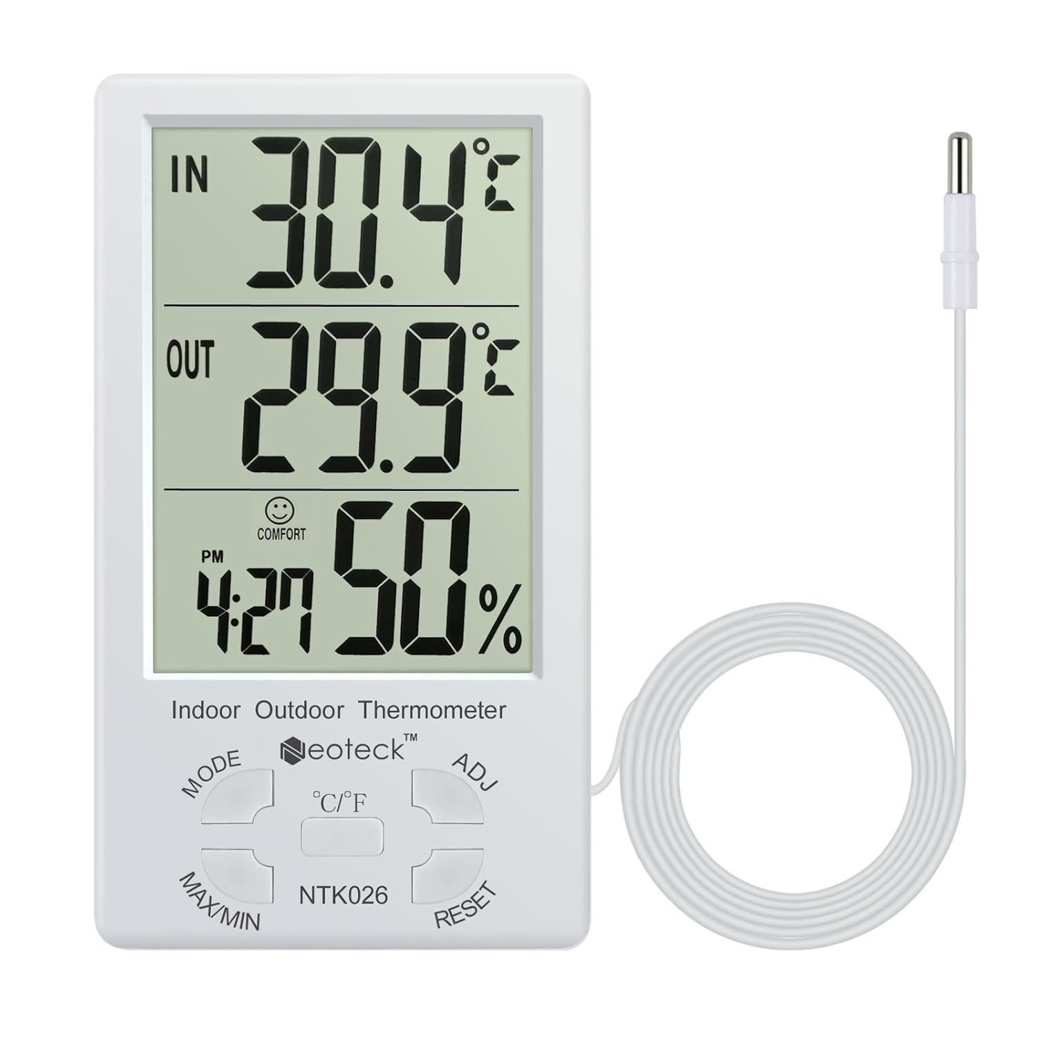 Neoteck Indoor Outdoor Thermometer Hygrometer Neoteck