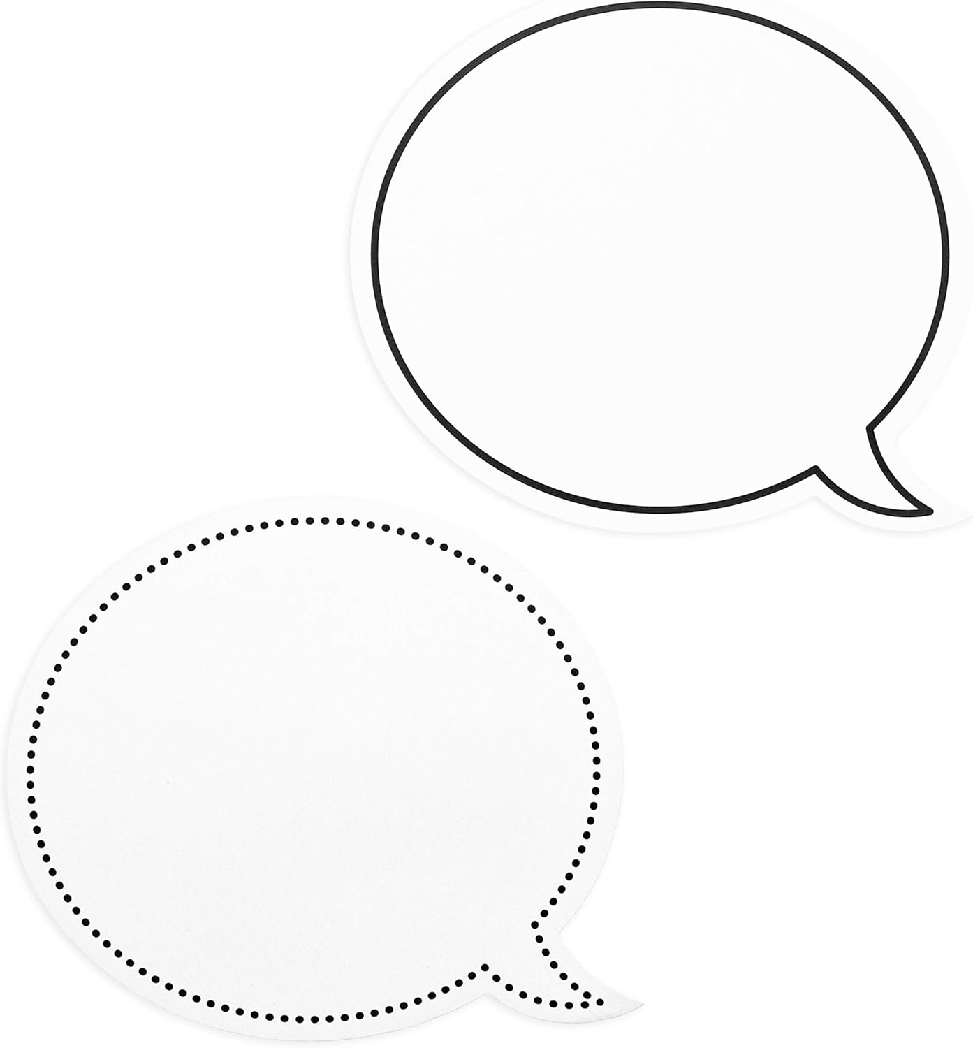 Dry Erase Speech Bubble Cutouts for Bulletin Boards (9 x 8 Inches, 48-Pack) : Office Products