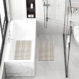 XIYUNTE Shower Mat Non Slip 68x40 cm Anti Mould Cut to Size Brown view 9
