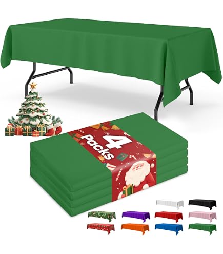 Lide Road 2-Pack BBQ Picnic Table Covers - 54 X 87 Inch, Disposable, Plastic, Summer Party Decorations