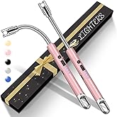 2 Pack Electric Candle Lighters, USB Rechargeable Lighter with Windproof Flameless & Extended Handle, Suitable for Candles, B