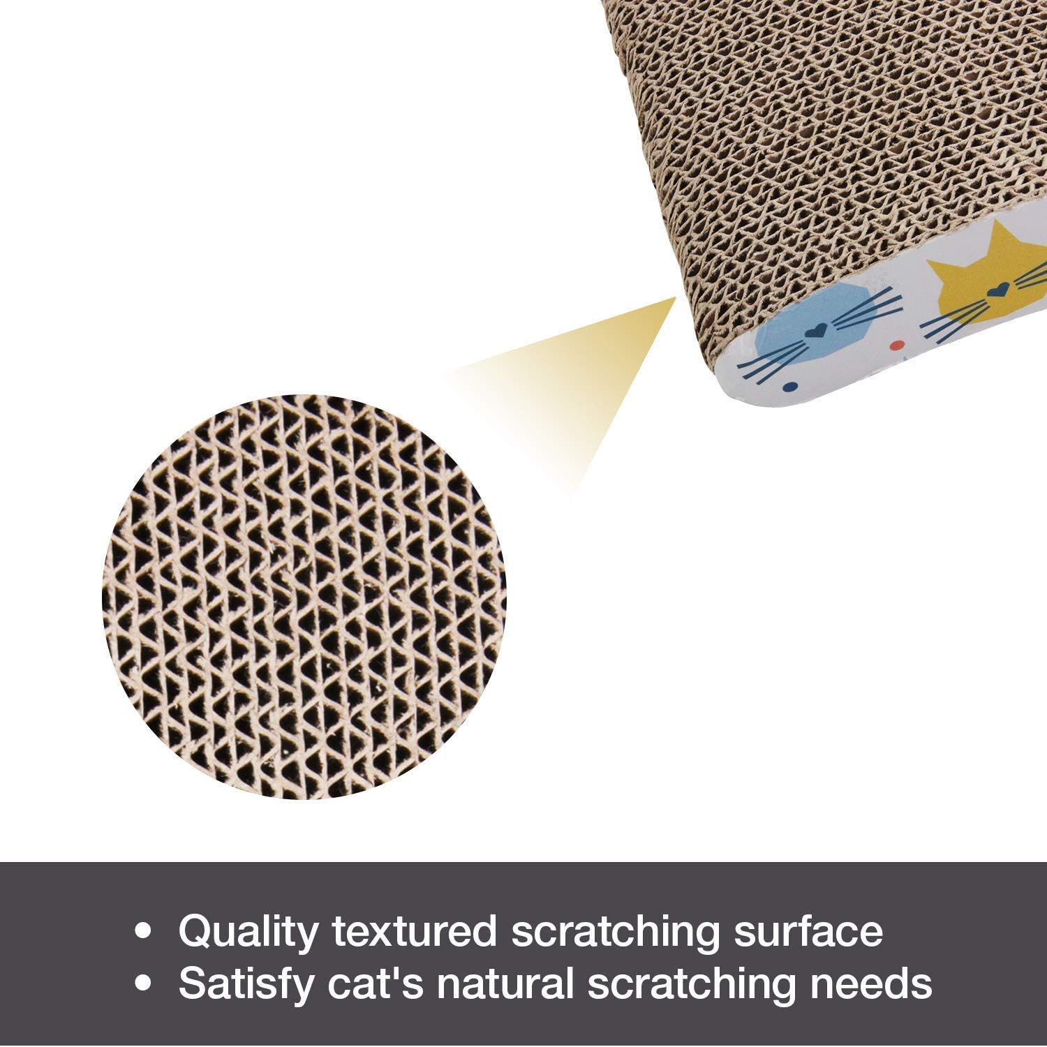 Pet Prime 3PCS Cat Scratcher Cardboard Board 3 Pack Cat Recycle Corrugated Scratching Pad Cat Scratching Lounge Sofa Bed Wave Shape Cat Scratch Pad with Catnip : Pet Supplies