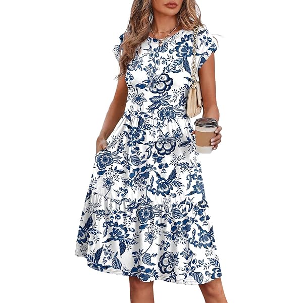 Milanano Casual Dresses for Women Hawaiian Beach Vacation Empire Waist Short Sleeve Flowy Boho A Line Dresses Holiday (S,Black,Small,Regular,Regular) at Amazon Women's Clothing store Milanano Casual Dresses for Women Hawaiian Beach Vacation Empire Waist Short Sleeve Flowy Boho A Line Dresses Holiday (S,Black,Small,Regular,Regular) at Amazon Women's Clothing store