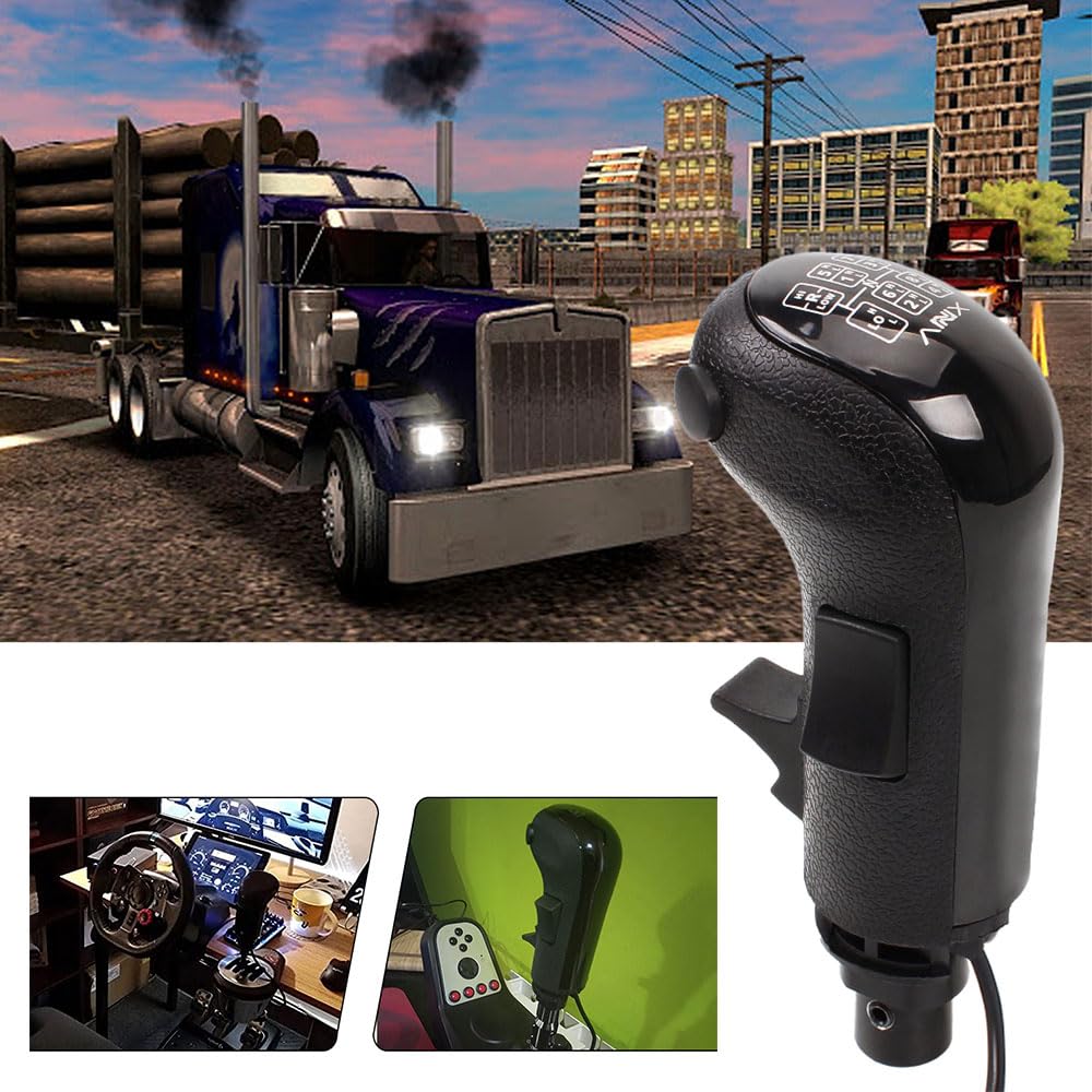 Photo 1 of RASTP USB American Truck Simulator Shifter, Gearshift Knob for ATS & ETS2 Games Compatible with Logitech G27 G29 G920 Thrustmaster TH8A Fanatec SQ, PC Sim Racing Shifter (Style 1)