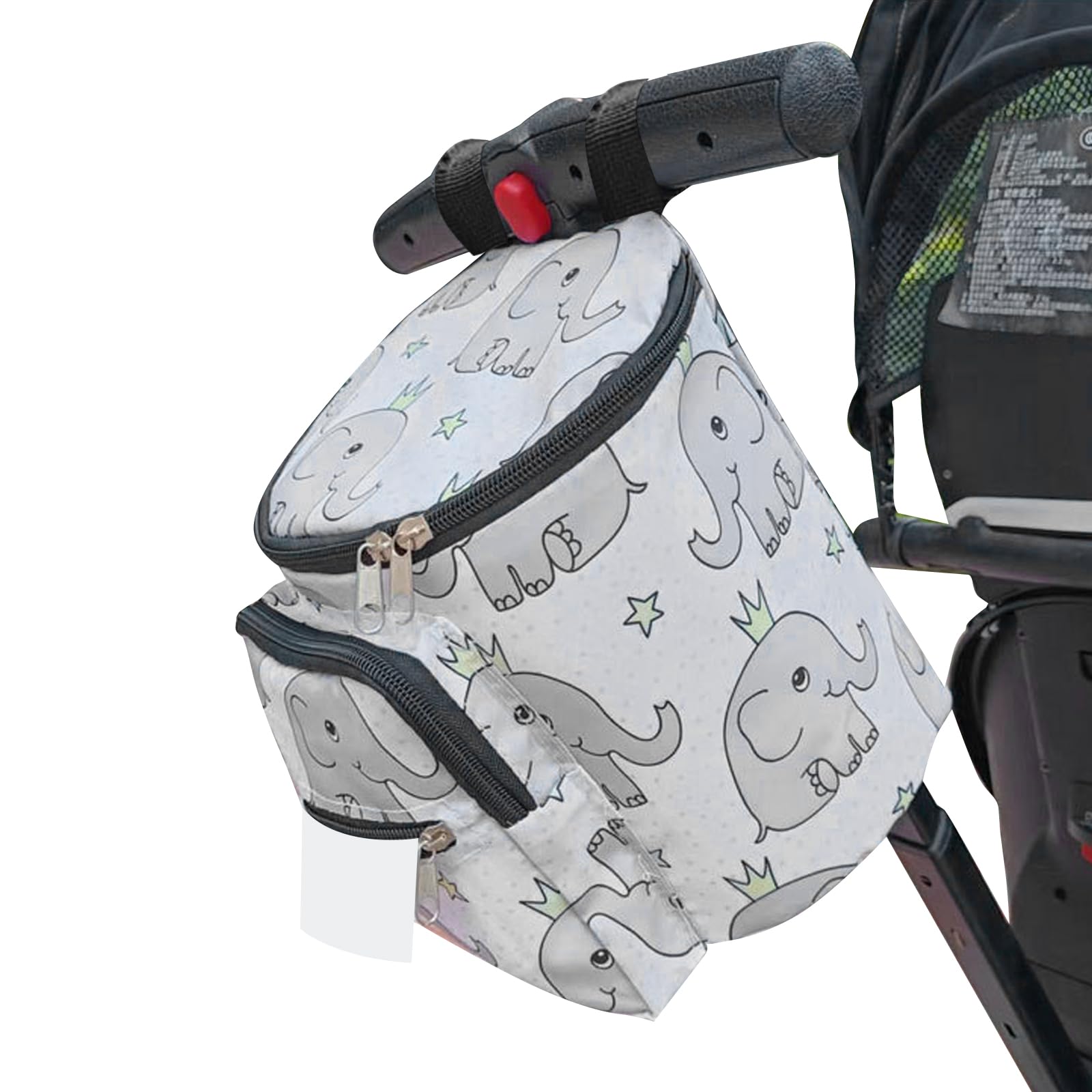 Organisers for Pushchairs, Buggy Organiser for Stroller, Baby Pram & Pushchair, Front Bicycle Storage Bag, Buggy Pram Bag Organiser, Pram Bag Storage Backbag with Strap Fit All Buggy (Style A)