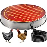 H&G lifestyles Chicken Water Heater Base for Chicken Waterer Poultry Drinker Heated Water Stainless Steel Heater for Winter D
