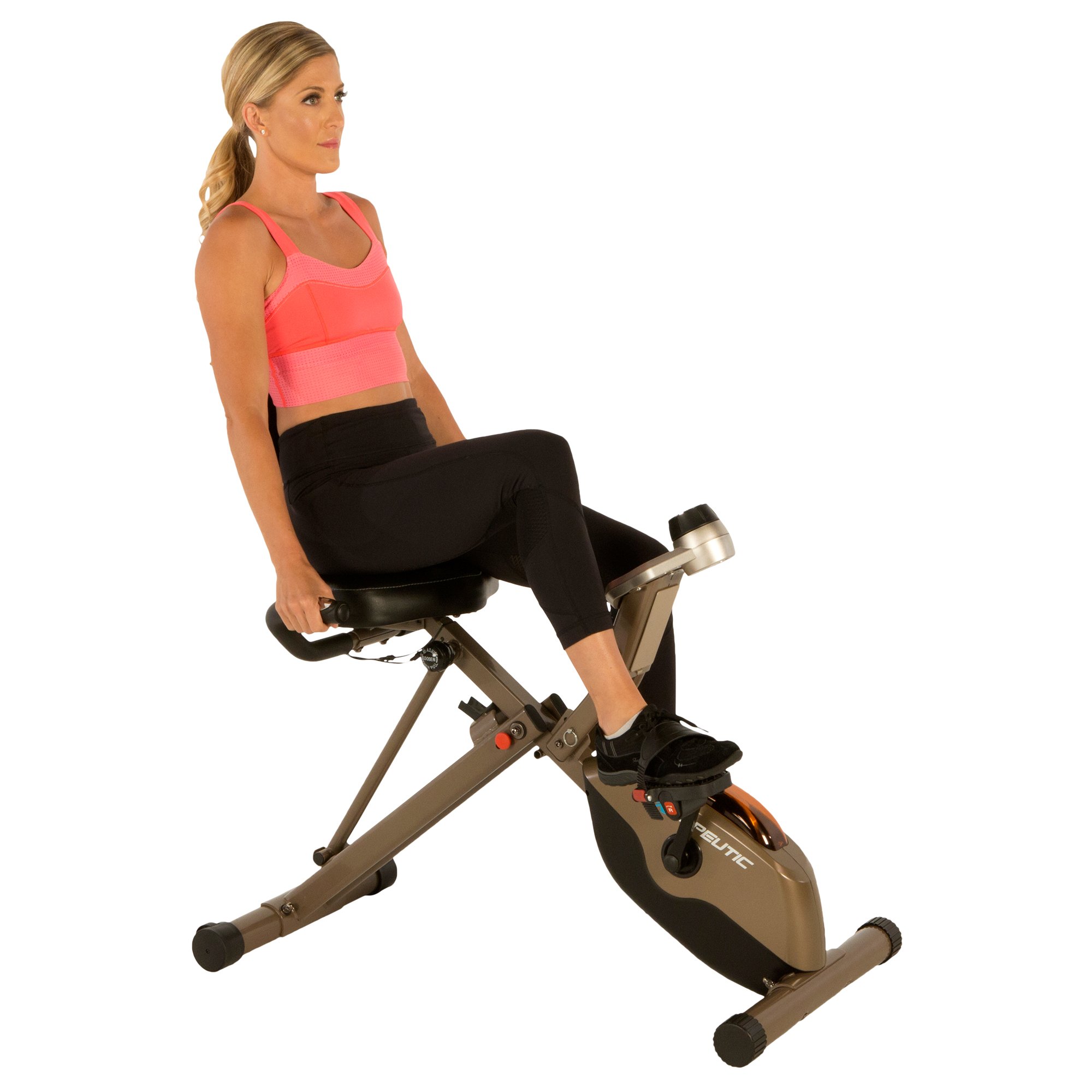 Exerpeutic Gold 525XLR Folding Recumbent Exercise Bike, 400 lbs 2021