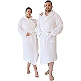 Viva Maison Unisex Hooded Waffle Robe for Women & Men 100% Turkish Cotton | Quick-Dry Bathrobe | Cozy Housecoat for Lounging