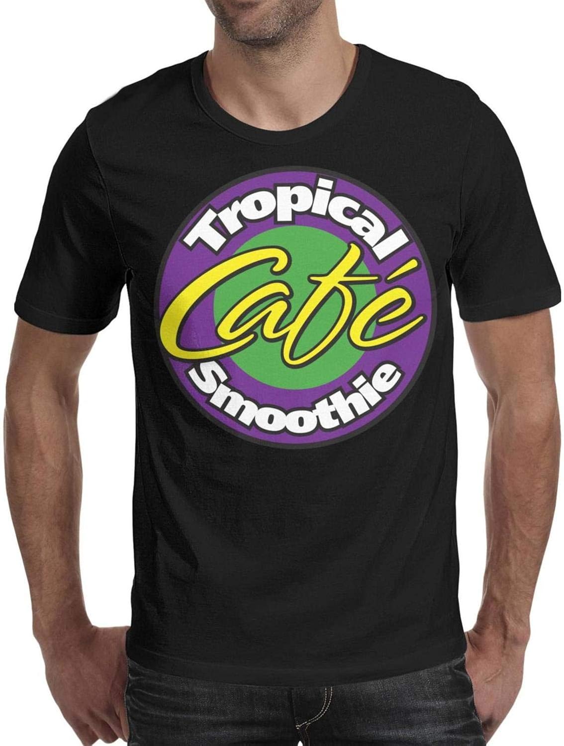 Short-Sleeve Cotton Tropical-Smoothie-Cafe- Tshirt for Men