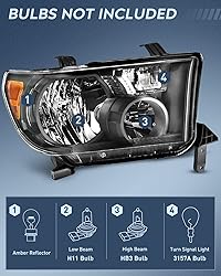 Nilight Headlight Assembly for 2007 2008 2009 2010