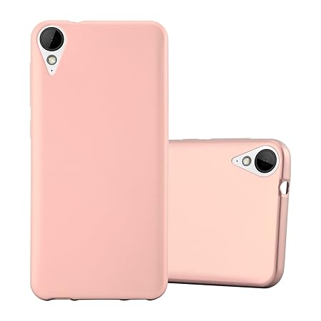 Cadorabo Hülle für HTC 10 Lifestyle/Desire 825 - Hülle in METALLIC ROSÉ Gold – Handyhülle aus TPU Silikon im Matt Metallic De