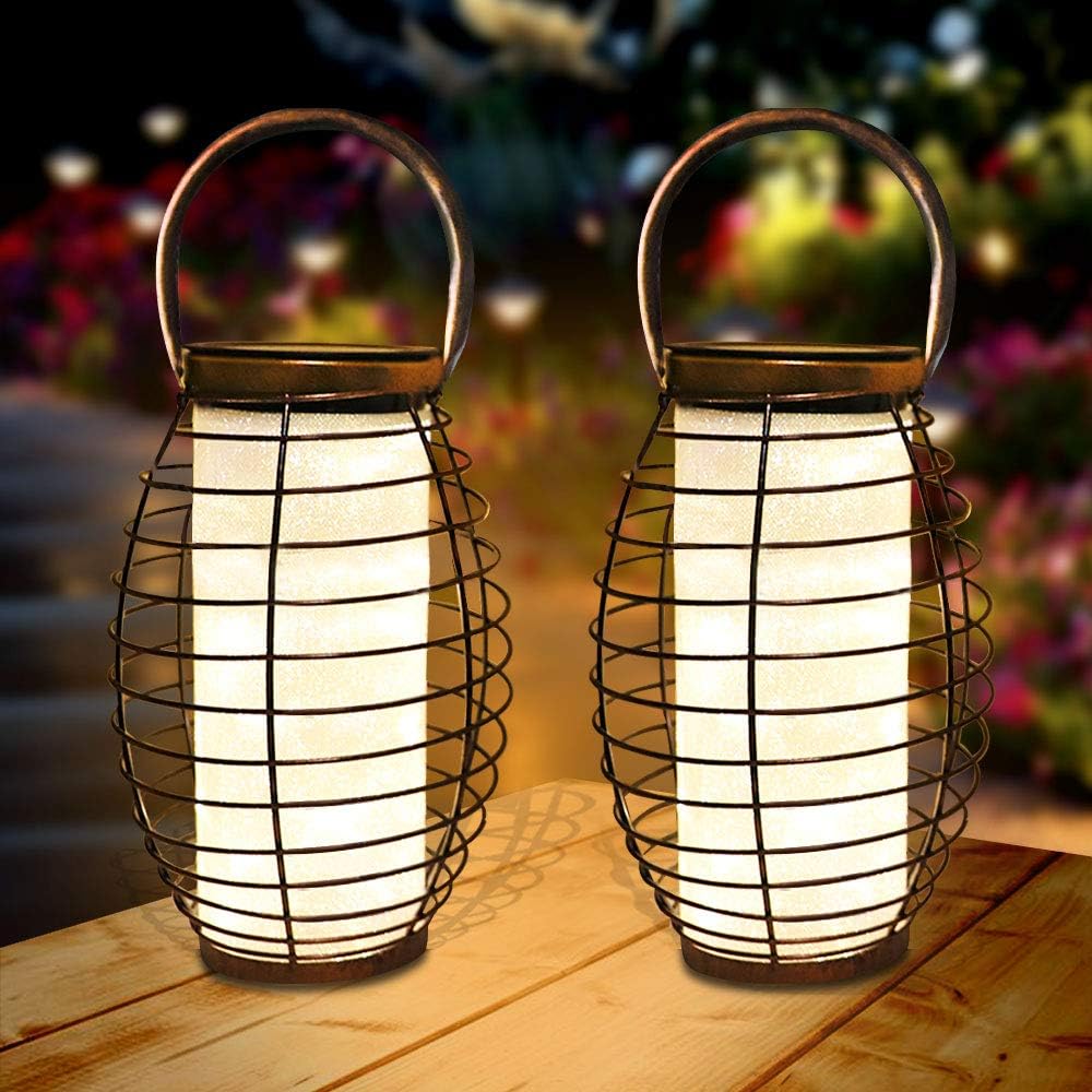 Lanterne Solaire Jardin LED Lanterne Solaire Suspendue Extérieure