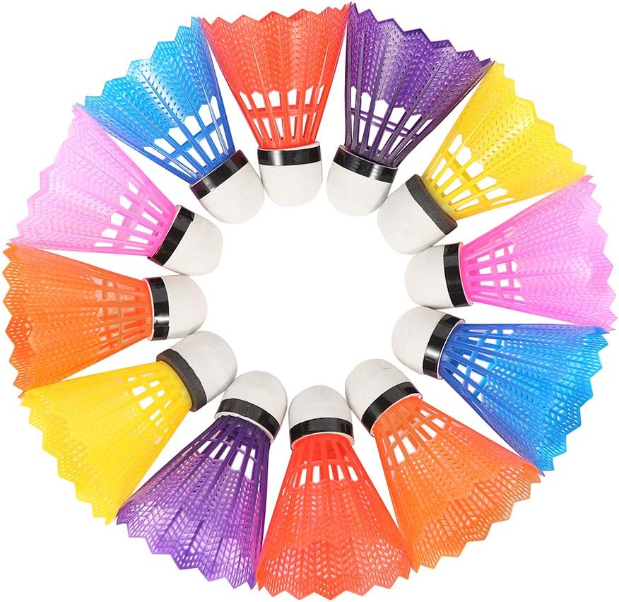 12PCS Badminton Colors 6 Game Fitness Sports Entertainment and Training