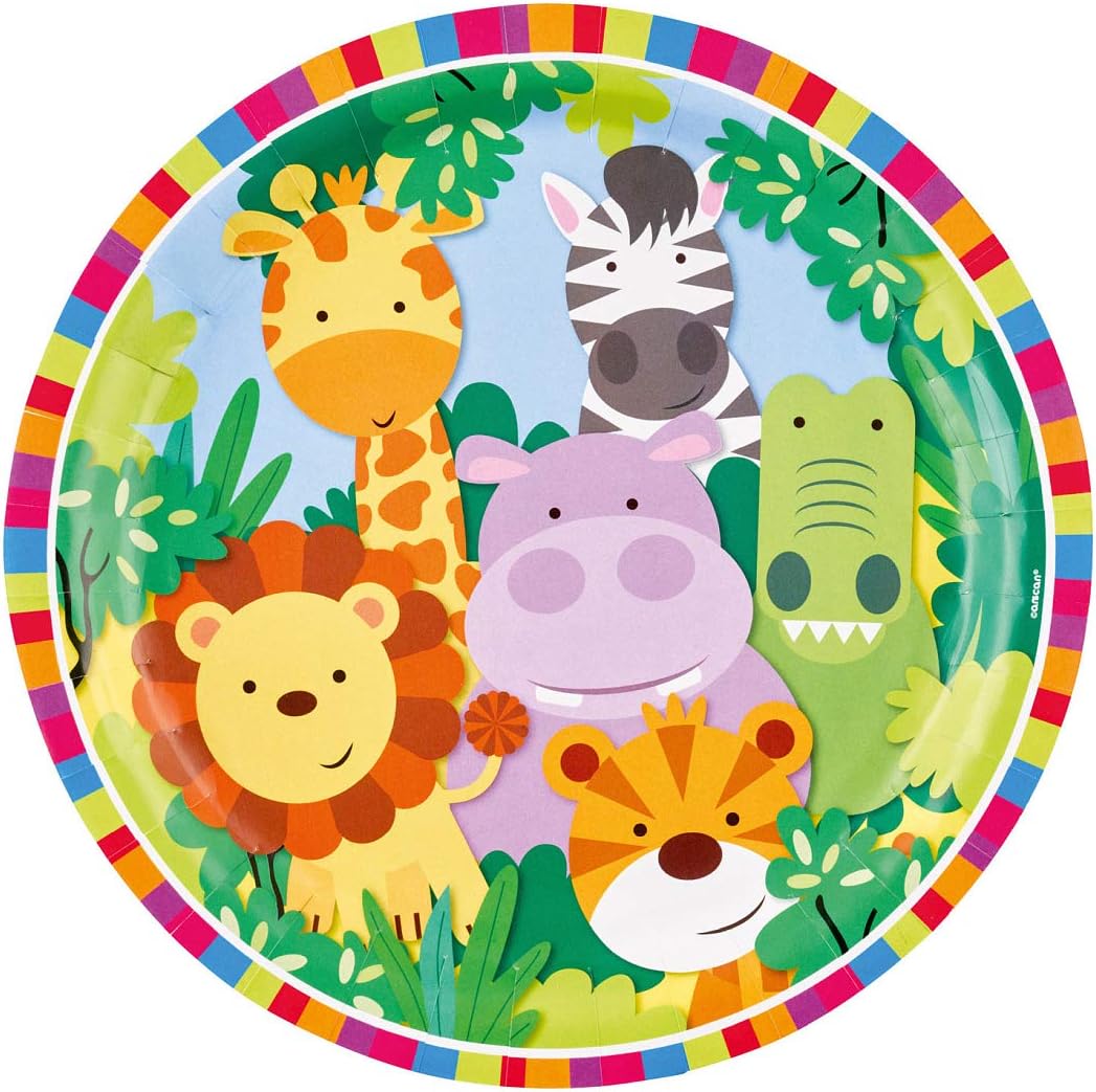 33x33cm Amakando 20 Dschungelparty Tisch-Servietten Urwald-Tiere Jungle
