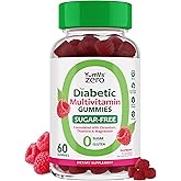 YUM-V'S Multivitamin for Women & Men – Sugar Free Multivitamin Gummies – Zero Sugar Gummy with Chromium, Thiamine & Magnesium – Keto-Friendly Daily Vitamin Gummy – Natural Raspberry Flavor – 60 Count