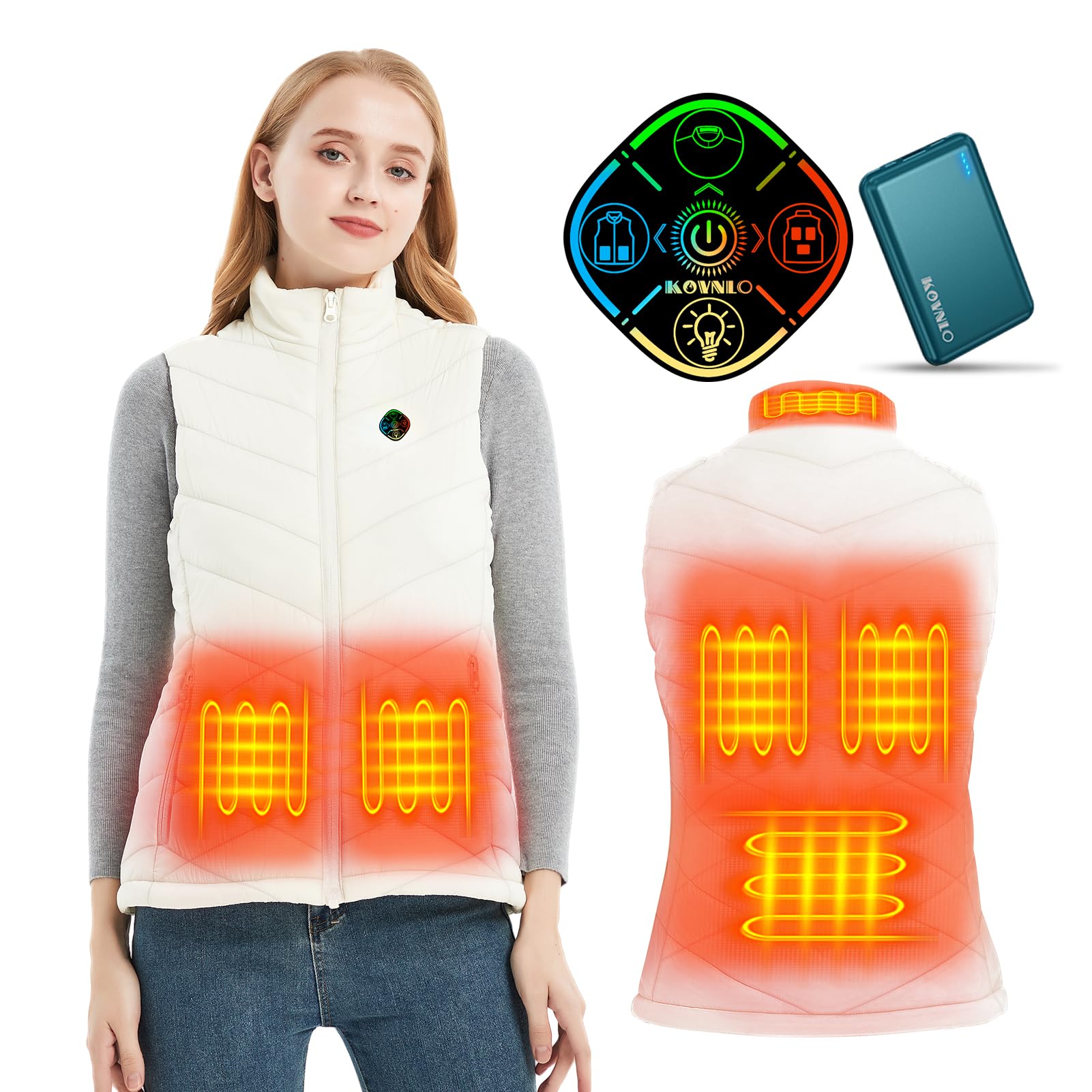 KOVNLO Heated Vest for Women with Battery Pack