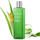 Aloderma 99.8% Organic Aloe Vera Face Hydrator, Liquid Skin Toner, 240 ml | Made at the Source. Soothe dry, sensitive &amp; oily skin. No thickeners, Pure Aloe. Ideal for Sensitive Skin, Scalp, &amp; Hair Care