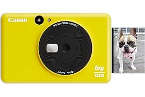 Canon IVY CliQ Instant Camera Printer, Mini Photo Printer with 2"X3" Sticky-Back Photo Paper(10 Sheets), Bumblebee Yellow