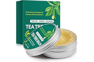 Tea Tree Balm for Men & Women, Tea Tree Foot Cream with Aloe, Sunflower & Peppermint, Foot Care for Dry, Moisturizing Cream f