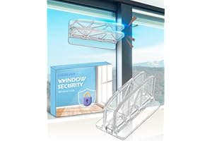 CALDEVER Sliding Glass Door Lock Security - 2 Pack Child Safety Locks for Patio Slide Doors, Child Proof Window Lock Double Guard Kids Pets Safe, Slider Door Latch Stop Bar Easy Installation Without Drilling