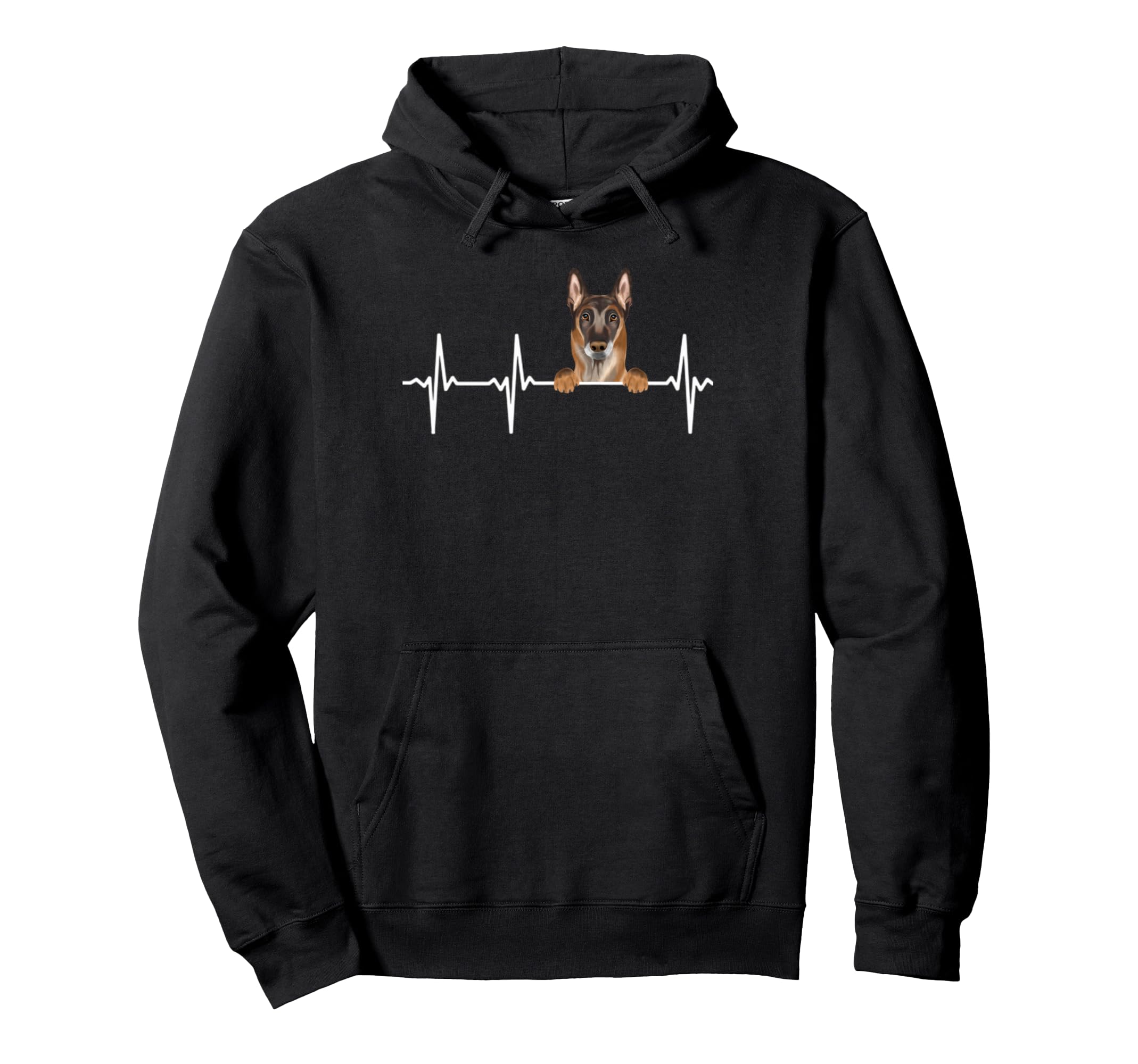 Funny Dog Heartbeat For Belgian Malinoi Lovers Pullover Hoodie