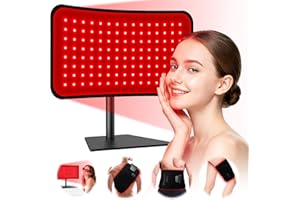 PUROTH Red Light Therapy for Face Body, 2-in-1 Red Light Panel Device with Belt, 660nm & 850nm Near Infrared Light Therapy Lamp with Remote Control, 5 Adjustable Brightness & Timer for Skin Care, Relaxation