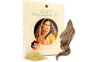 Henna, Indigo & Amla Powder - Light Brown Hair Dye - Fresh & Pure Organic - 200g - Indian Natural Hair Care