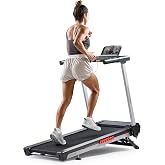 Sunny Health &amp; Fitness Smart Wi-Fi Treadmill with Auto Incline | 12% Auto Incline, Wi-Fi Integration, Shock Absorbing Deck, Quick Speed &amp; Incline Buttons, Double Deck