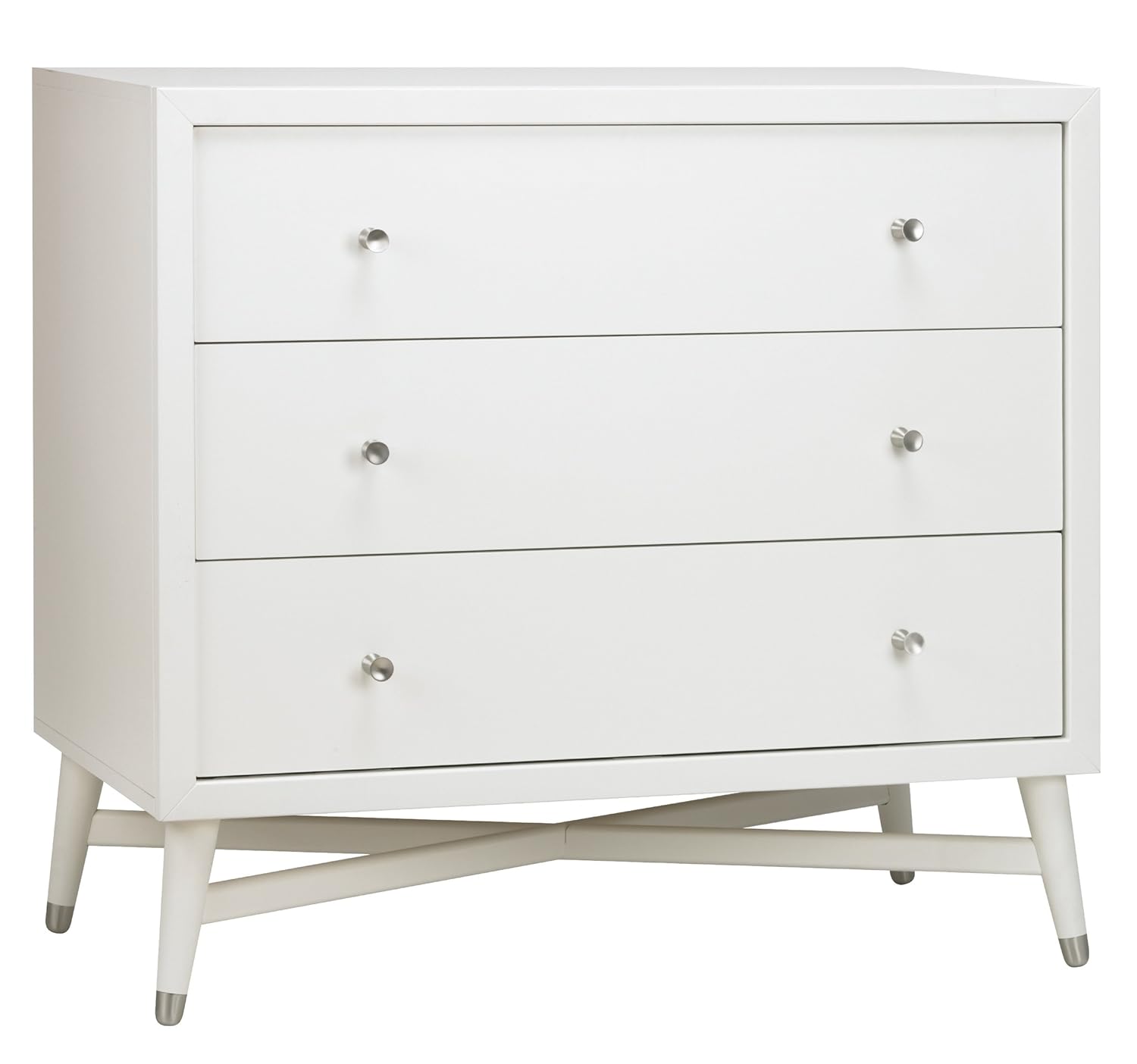 Amazon Com Dwellstudio Mid Century 3 Drawer Dresser French White