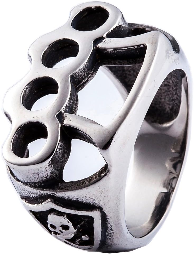 Vintage Rock Punk Men Jewelry Fist Design Skull Stainless Steel Rings for Men
