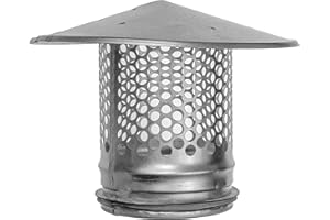 REPA MARKET 3 Inch Round Roof Rain Cap HVAC Vent Galvanized Steel All Weather Chimney Cap Roof Top Round Roof Vent with Rubber Gasket for Perfect Insulation Vent Cover (3'' Inch)