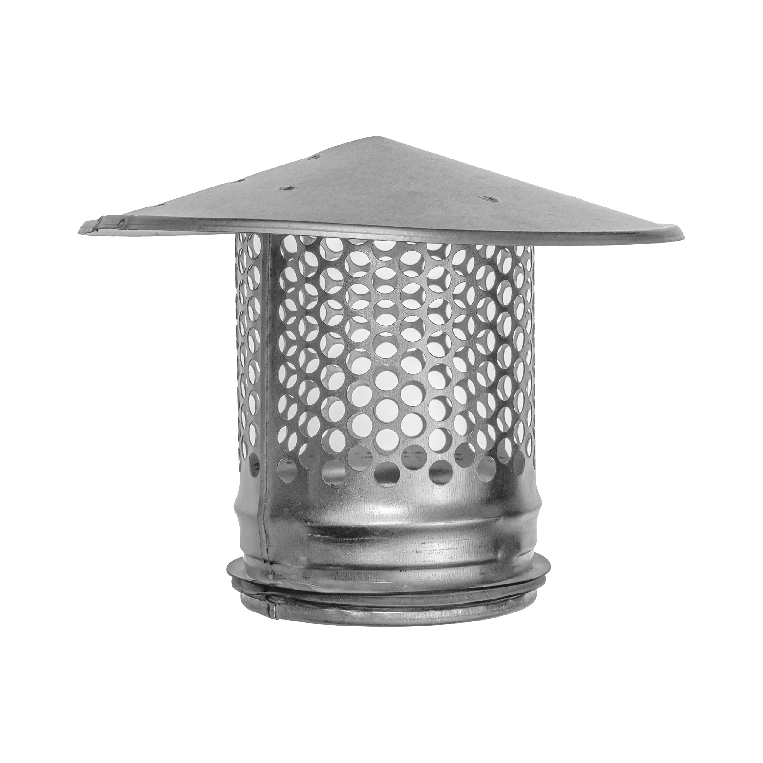 Photo 1 of 3 Inch Round Roof Rain Cap HVAC Vent Galvanized Steel All Weather Chimney Cap Roof Top Round Roof Vent with Rubber Gasket for Perfect Insulation Vent Cover (3'' Inch)