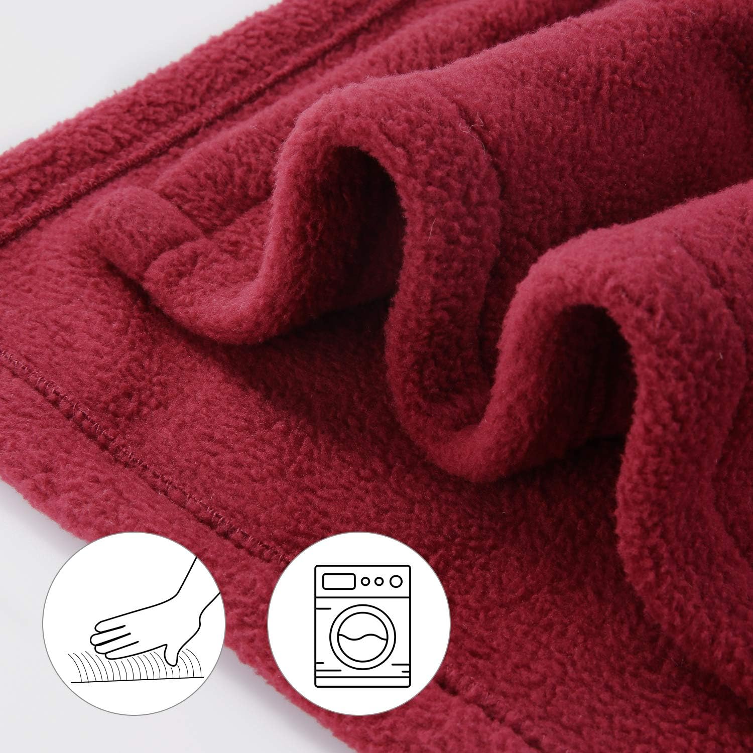 Electric Heated Blanket Throw 77'' x 84'' Full Size Reversible Polar Fleece Extra-Warm Lightweight Fast Heating with 4 Heating Levels Auto-Off Washable: Kitchen & Dining
