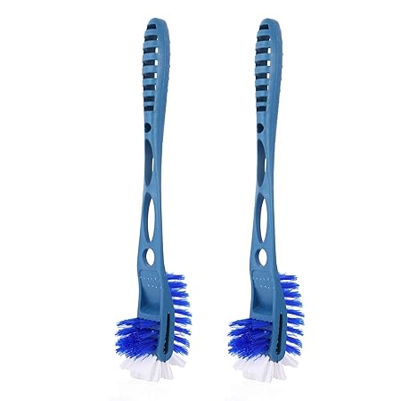 Pankaj Rathi Enterprises Double Sided Toilet Cleaning Brush (Blue) -Combo Pack of 2