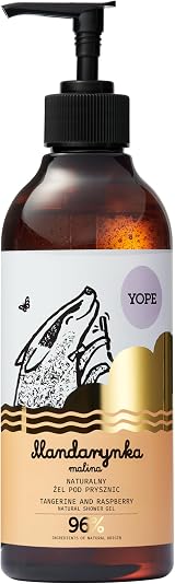 YOPE Natural Shower Gel Tangerine Raspberry 400ml | Neutral pH | 97% Natural view 1