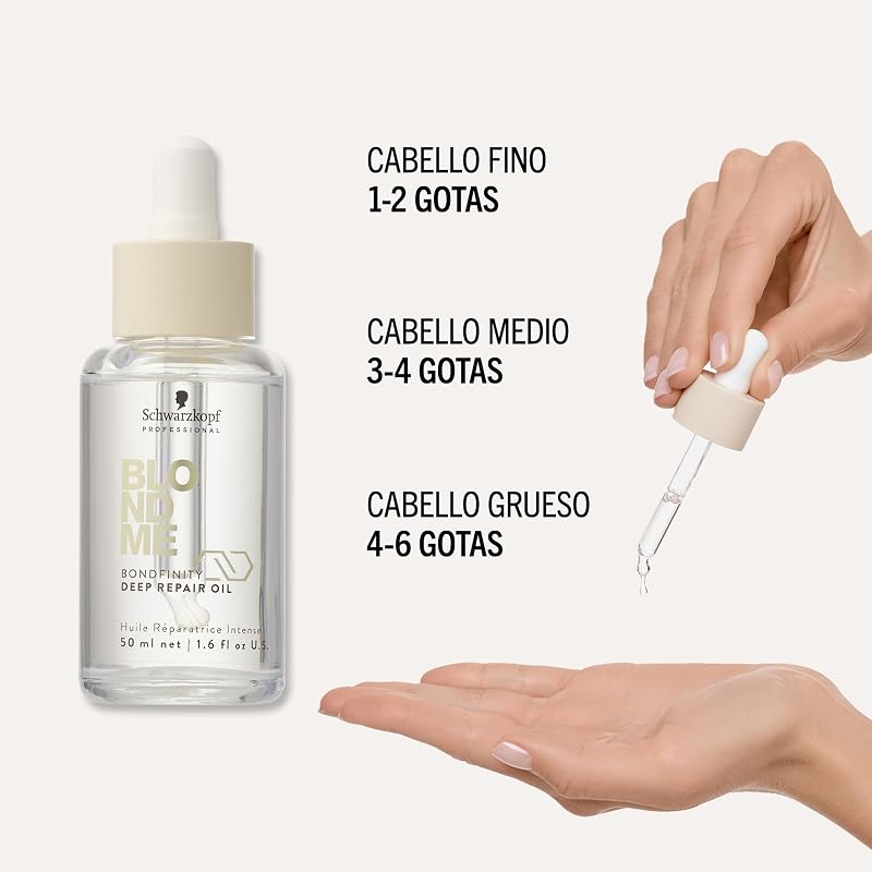 Schwarzkopf Professional BLONDME Bondfinity Deep Repair Oil - Aceite Reparador Ligero - sin Aclarado 50ml