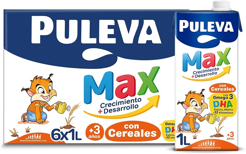 Max Leche de Crecimiento y Desarrollo con Cereales - Pack 6 x 1Lt