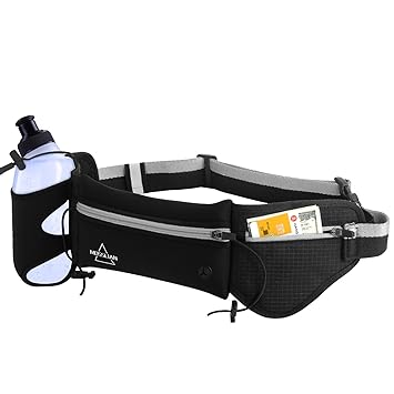 MOSSLIAN Sport Hüfttasche, Elastische Bauchtasche Gürteltasche Laufgürtel für Trinkflasche iPhone 8 7 Huawei P10 bis 6 Zoll H